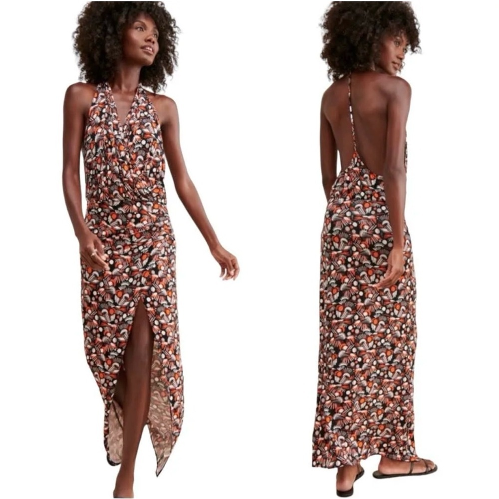 Free People Daria Black Geo Combo Maxi Dress Boho